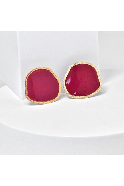 NARRU Handmade earrings, garnet red, Arya 14