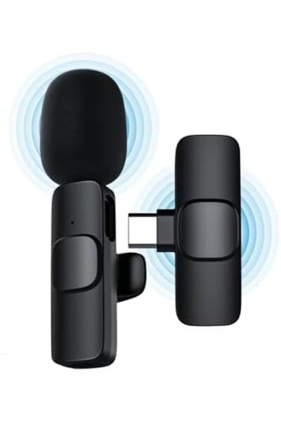 Generic Delieu Wireless Lavalier Microphone (for USB C Android), Lapel Clip-on Mic for Phone Video Recording