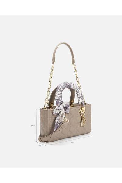 Arkaan Women's bag with embossed leather in gray