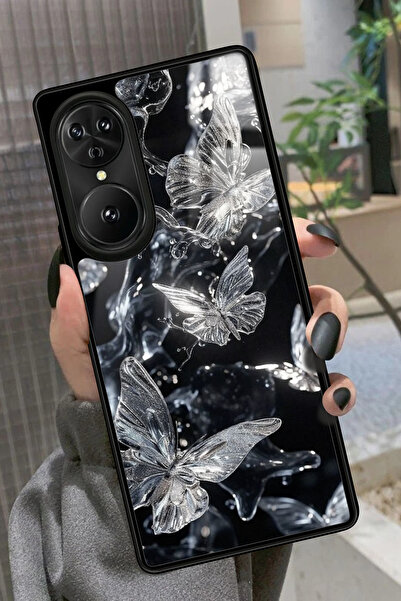 Reeder S19 Max Pro S EDGE Uyumlu Beyaz Kelebek Tasarımlı Glossy Premium Kılıf