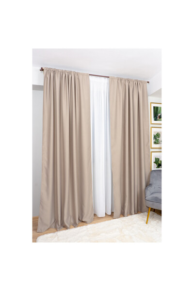 Harnicuta Set of 2 Blackout Curtains Coffee 2 X L 100cm X H 260cm With Rejansa, Botd002_plc_2x100x260