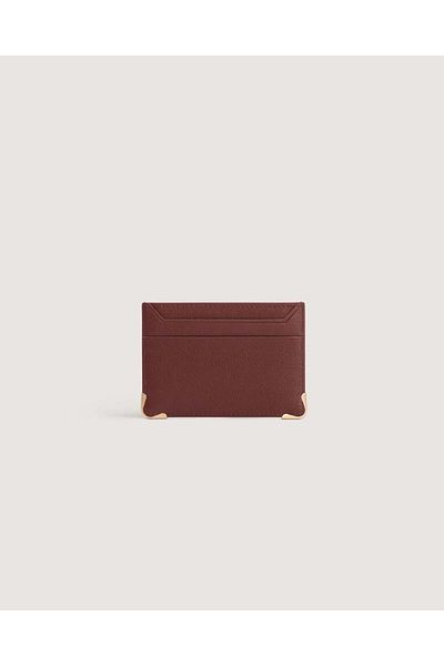 Arkaan Women's leather wallet and keychain in oud color