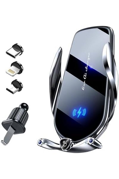 Generic Wireless Car Charger, 15 Watt Fast Charging Auto Clamping Car Charger Cell Phone Holder, Uni