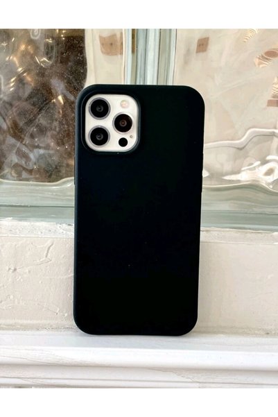 King Protection Husă din Silicon Lichid cu Căptușeală Microfibra pentru Apple iPhone 12 Pro Max – Negru