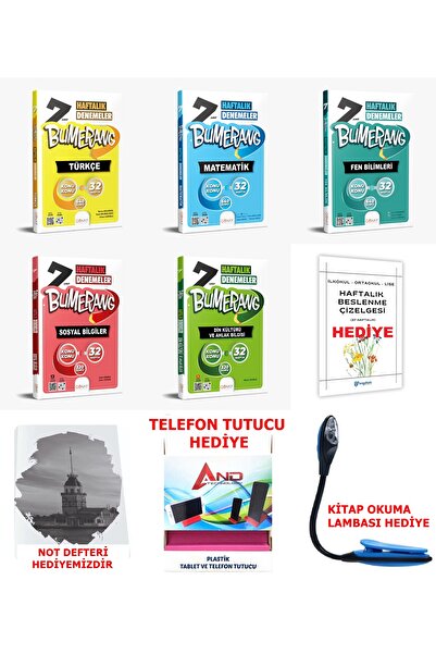 Günay Yayınları 2025-2026 Zoom Bumerang Tüm Dersler Türkçe Matematik Fen Bili...