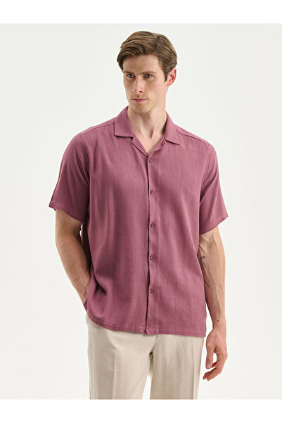 LC Waikiki Regular Fit Collar Linen Blend Men's Shirt