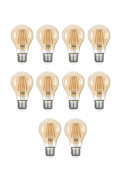 Edison 10 Adet 2500K Led Ampul E27 Sarı Işık ( A60 ) Yüksek Işık Gücü