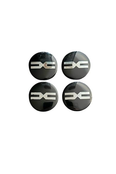MAF Set 4 capace roți 56,5mm Dacia DC negre compatibil/inlocuitor janta aliaj