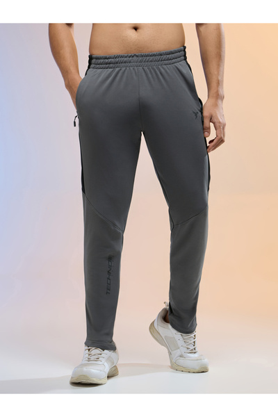 Technosport By Styli Men Contrast Side Panel Slim Fit Track Pants