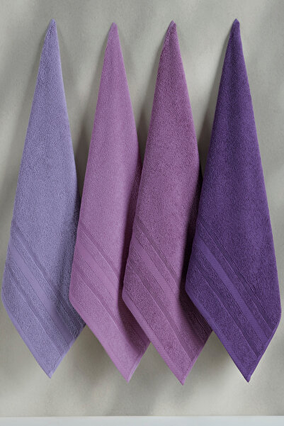 DNZGÜLCAN There Are 4 Towel Set Hand Towel Face Towel 100% Cotton 70X140 cm