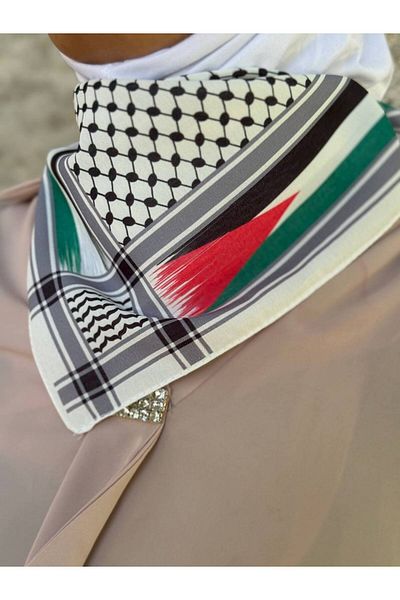 ALDAYER PALESTINE THEMED SCARF 50x50
