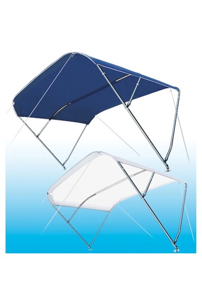 GFN Parasolar Barca Alb, Cadru Inox AISI 316, 200x200cm, Inaltime 140cm