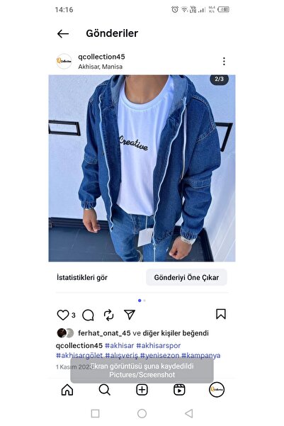 Q45collection Oversize Erkek Denim Kot Ceket