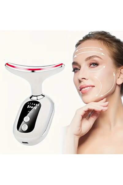 The Wlue Boyun ve Yüz Sıkılaştırıcı Cihaz | 3 Renk LED Işık, Cilt Lifting & N...