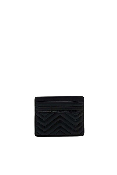 Steve Madden Women's Quilted Black Card Holder Wallet