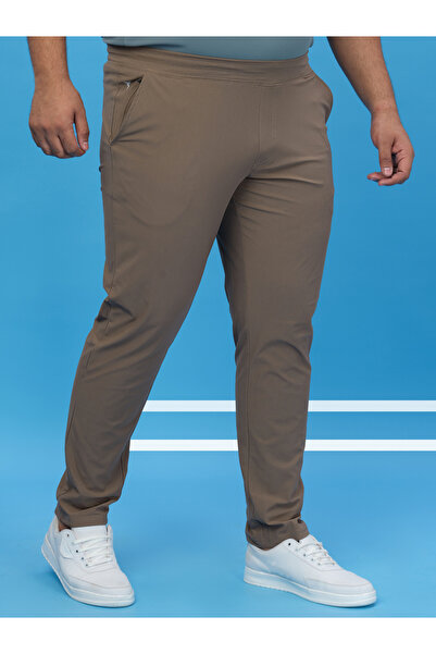 Technosport By Styli Men Solid Relaxed Fit Track Pants with DURACOOL+