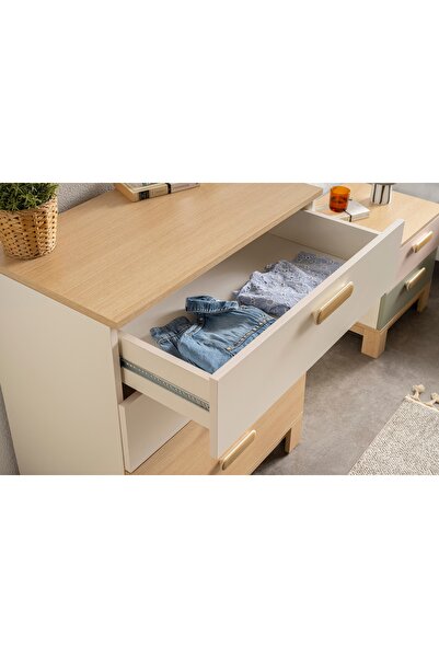 Vivense MOKİDO ŞİFONYER, 4 ÇEKMECELİ, AYTAŞI MEŞE