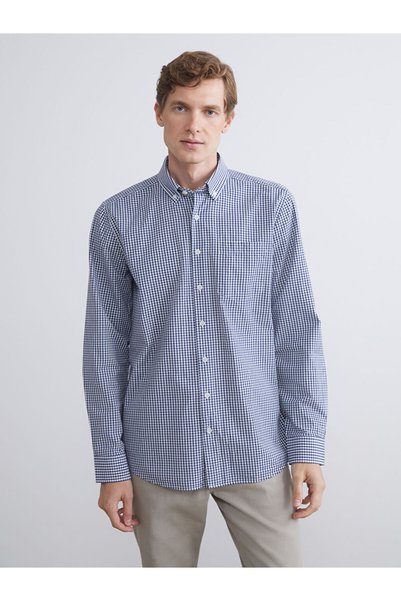 LC Waikiki Lcwaikiki classicregular fit long sleeve plaid poplin shirt for men