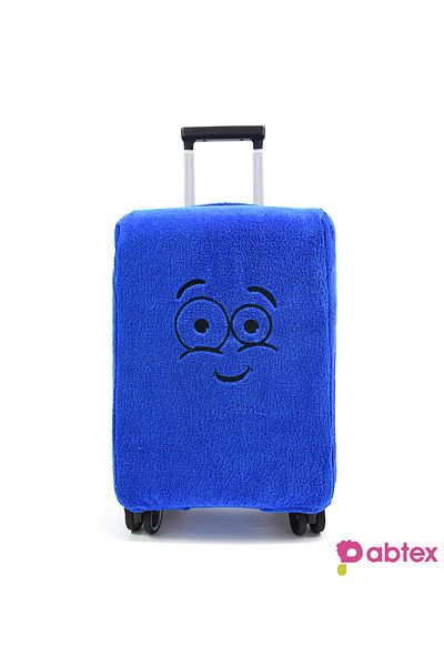 Pabtex Plush Fabric Funny Face Suitcase Protector Case – Add Joy to Your Trips