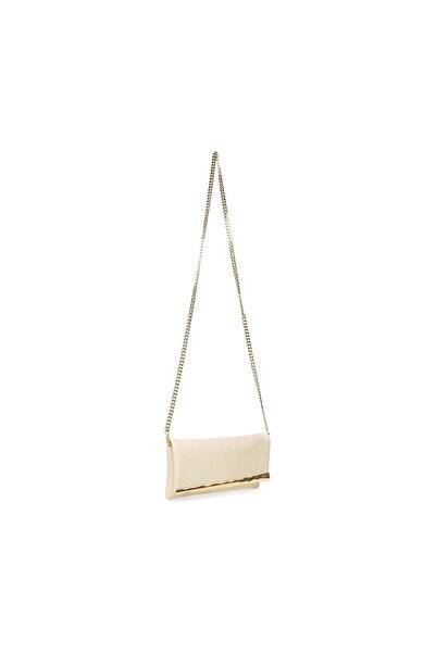 Steve Madden Women's Mal Bone/Gold Clutch