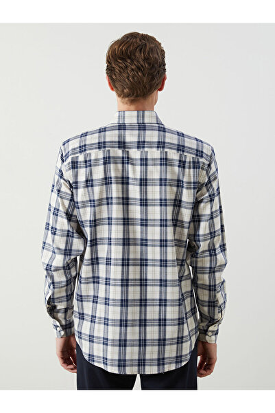 LC Waikiki Λαμπερές επιλογές από το Shining Store |   Ανδρικό καρό πουκάμισο με μακρύ μανίκι κανονικής εφαρμογής