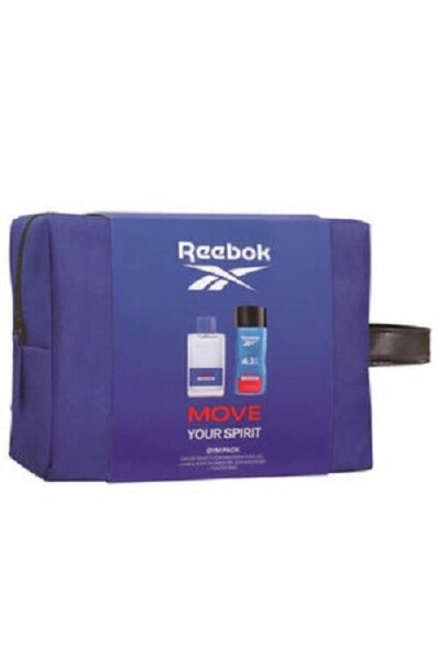 Reebok Set ingrijire pentru barbati, Move Your Spirit, Gel de dus 250 ml, apa de toaleta 100 ml, gea