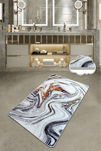 FARİKA Bathmat Non-Slip Underside Size: 70 X 120 Cm Blur Multicolor