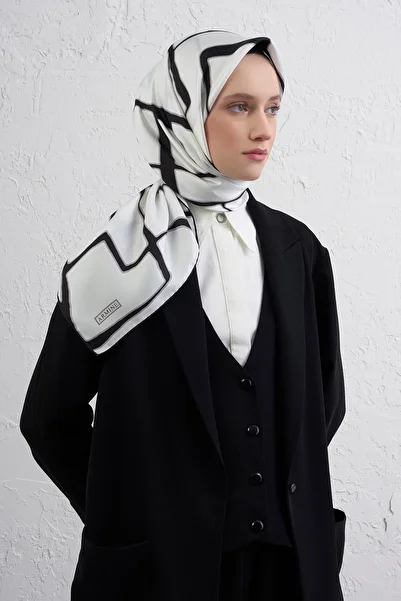 Armine Silk Scarf 9441D (Twi̇ll)-01
