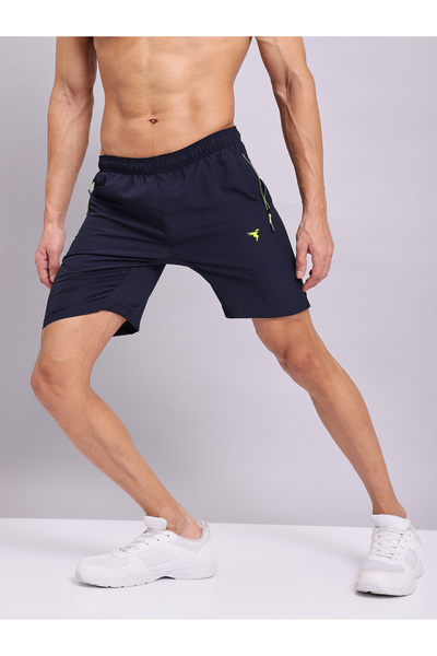 Technosport By Styli Men Solid Slim Fit Shorts