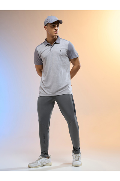Technosport By Styli Men Contrast Side Panel Slim Fit Track Pants