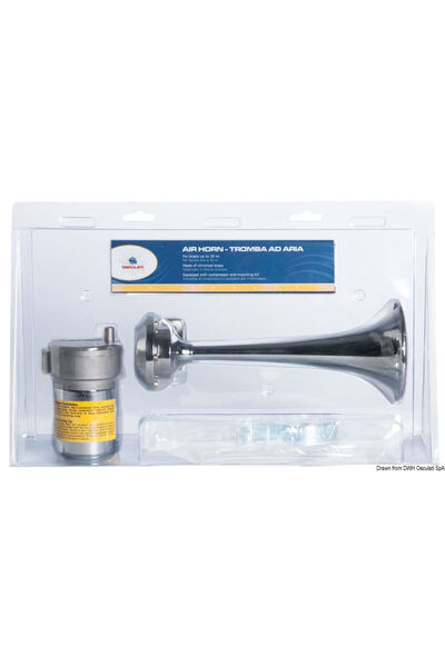 OSCULATI Chrome Horn with Single Trumpet -
