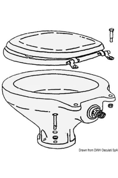 Laguna Spare porcelain toilet bowl