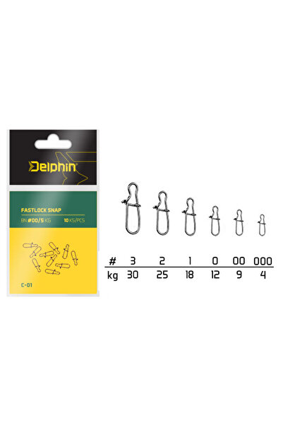 DELPHİN Agrafa Fastlock Snap C-01 10 buc/plică