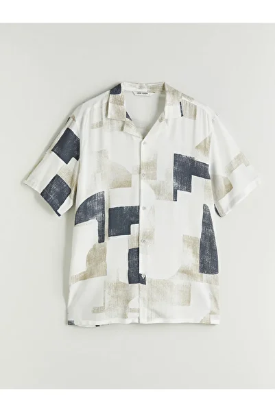 LC Waikiki Sparkling Selections from Shining Store |   Regular Fit Short Sleeve Patterned Men's Shirt