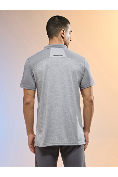 Technosport By Styli Men Grey Slim Fit Melange Polo