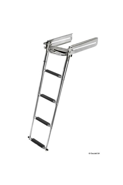OSCULATI Sliding Ladder Under Platform, 4 Steps, Stainless Steel AISI 316