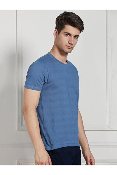 Dennis Lingo By Styli Men Textured Cotton Crew Neck T-Shirt