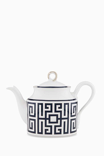 Christofle Gümüş Kaplama Labirinto Çaydanlık Porselen, 900ml, Altı Kişilik Filtreli Tasarım