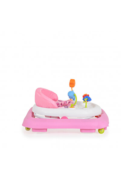 Moni Foldable walker for children Eko Pink with adjustable seat height, high and comfortable backrest