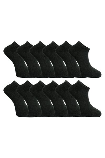 HRN Textile 12 Pack Men's Cotton Short Socks – Anti-Sweat and Odor