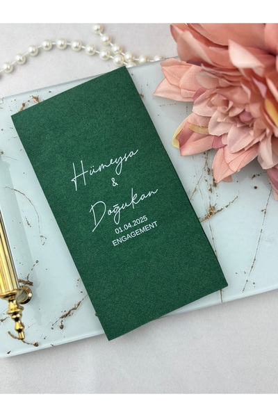 Rima Tasarım Baskılı Söz Düğün Nişan Peçetesi 20 Adet