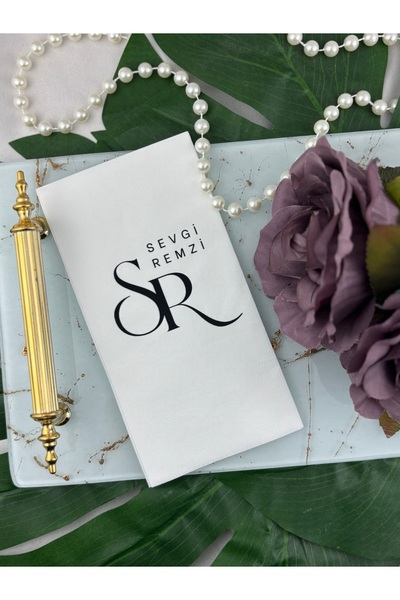 Rima Tasarım Baskılı Söz Düğün Nişan Peçetesi 20 Adet