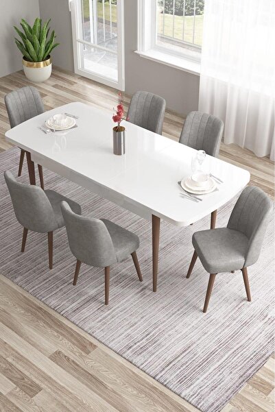 MEDA CONCEPT 80x130(KAPALI) 80x170(AÇIK) Yemek Odası Takımı Mutfak Masası Tak...