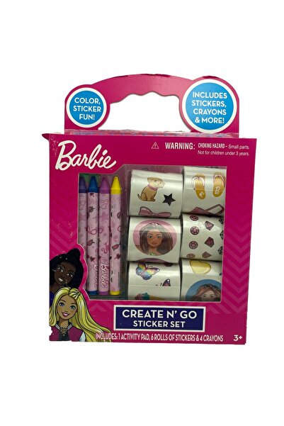 mattel Barbie Create N' Go Sticker Set Includes Activity Pad Stickers Crayons & More