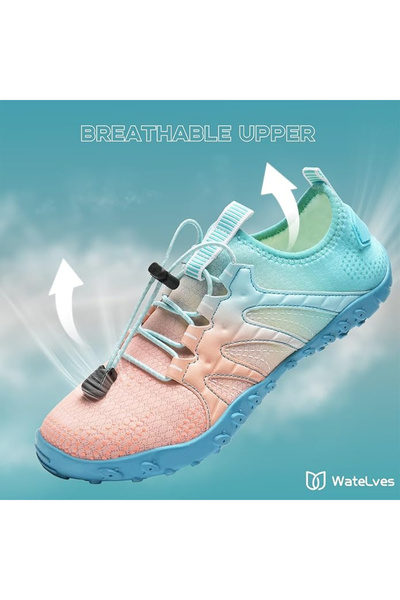 WateLves Pantofi de apă confortabili, elastici, flexibili, cu talpă antiderapantă, albaștri 42