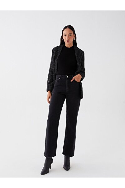 kleshus بنطلون جينز أسود عالي الخصر من Jo FLex 90s أسود فضفاض من الليكرا مرن ...