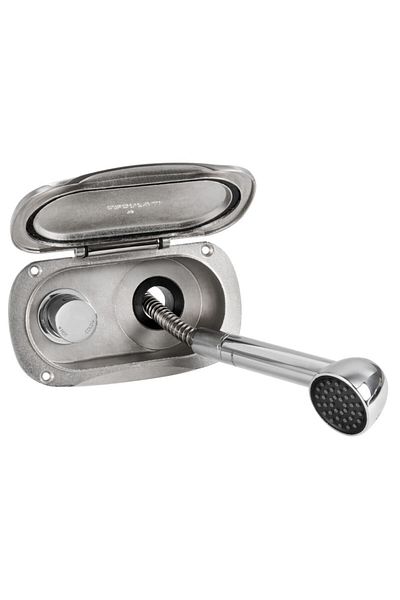 Elissa Deck Shower with Keji Battery and White Nylon Hose