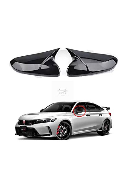 Akar HONDA civic fe 2022-2025 yarasa ayna kapağı (parlak siyah)