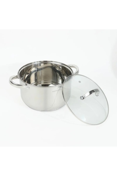 rexa Stainless Steel Saucepan with Glass Lid 24 cm - 6.6 L - 2SS1-A33-007