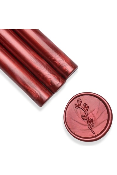 ARTIZAAR Set 5 batoane ceara, rosu burgundia, sidefat metalizat, 1.1 x 13 cm,...